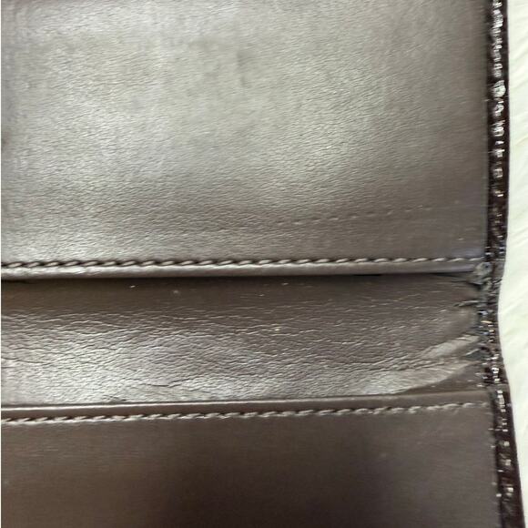 COACH Patent Leather Brown Checkbook holder - Picture 6 of 7